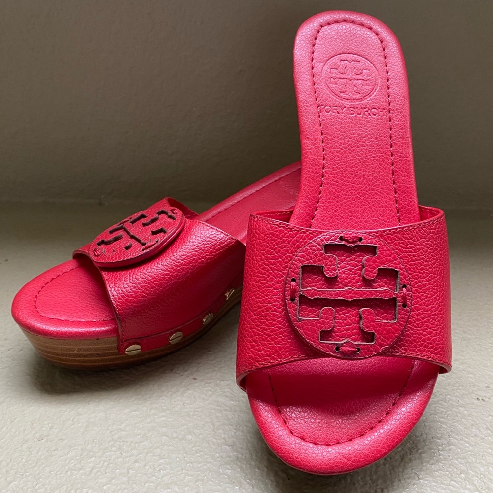 Tory Burch Patty 3” Wedge Slide Size 5.5